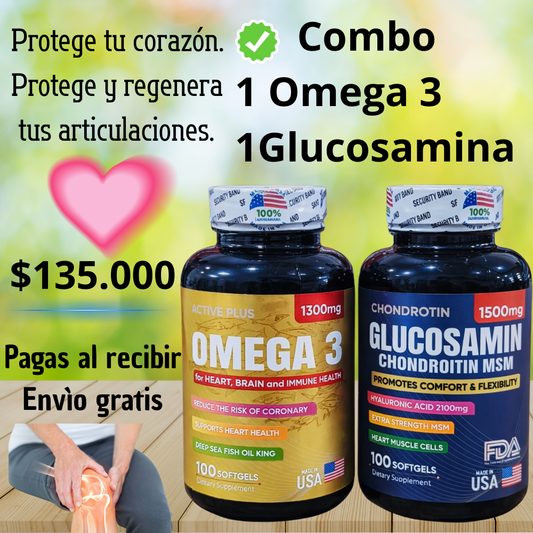 Combo 1 Omega 3 + 1 Glucosamina