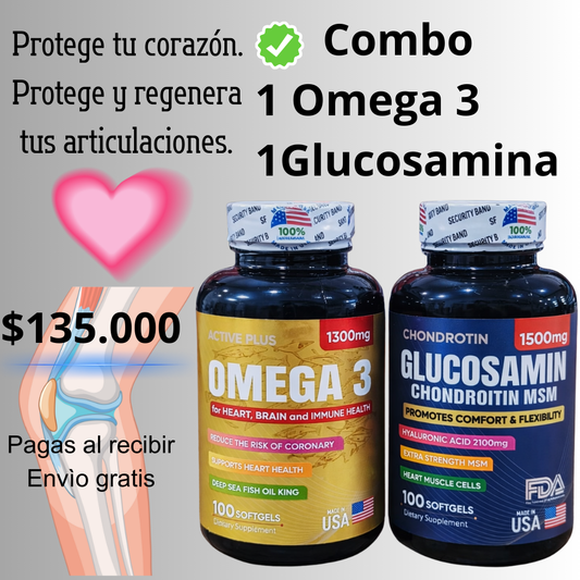 Combo 1 Omega 3 + 1 Glucosamina