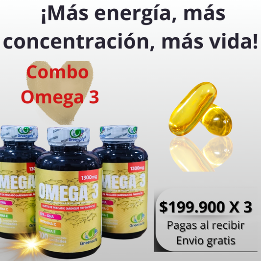 Combo Omega 3 Invima Softgels X 3 Und