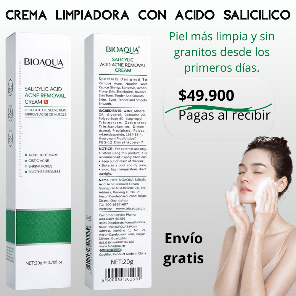 Crema Con Acido Salicílico Control Acné